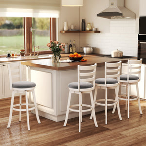25 inches/30.5 inches Swivel Barstools Set of 2, 360° Rotating Bar/Counter Height Chairs with Upholstered Seat-30.5 Inch view 5