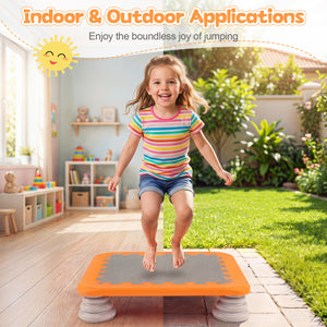 25.5 Inch Kids Mini Trampoline with 4 Removable and Non-Slip Foot Pads-Orange view 9