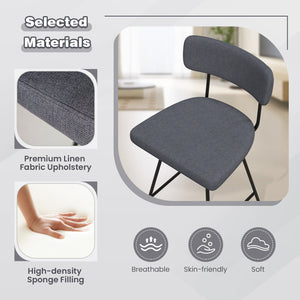 29 Inch Counter Height Upholstered Swivel Bar Stool Set of 2-Gray view 7