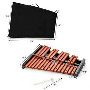 25 Notes Xylophone Wooden Percussion Educational Instrument with 2 Mallets view 4