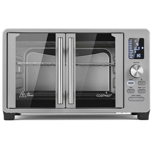 26.4 Quart French Door Convection Toaster Oven with 11 Presets-Silver