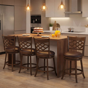 26 Inch Counter Height Bar Stools Set of 2 with Rubber Wood Frame-26 Inch view 9