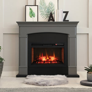 26 Inch Infrared Electric Fireplace Insert with Remote Control-Black view 9