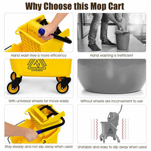 26 Quart Side Press Wringer Commercial Mop Bucket view 6