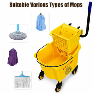 26 Quart Side Press Wringer Commercial Mop Bucket view 8