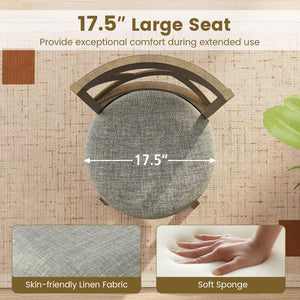 25/30 Inch Swivel Bar Stools Set of 2 with Backrests and Wood Frame-25 inches view 6