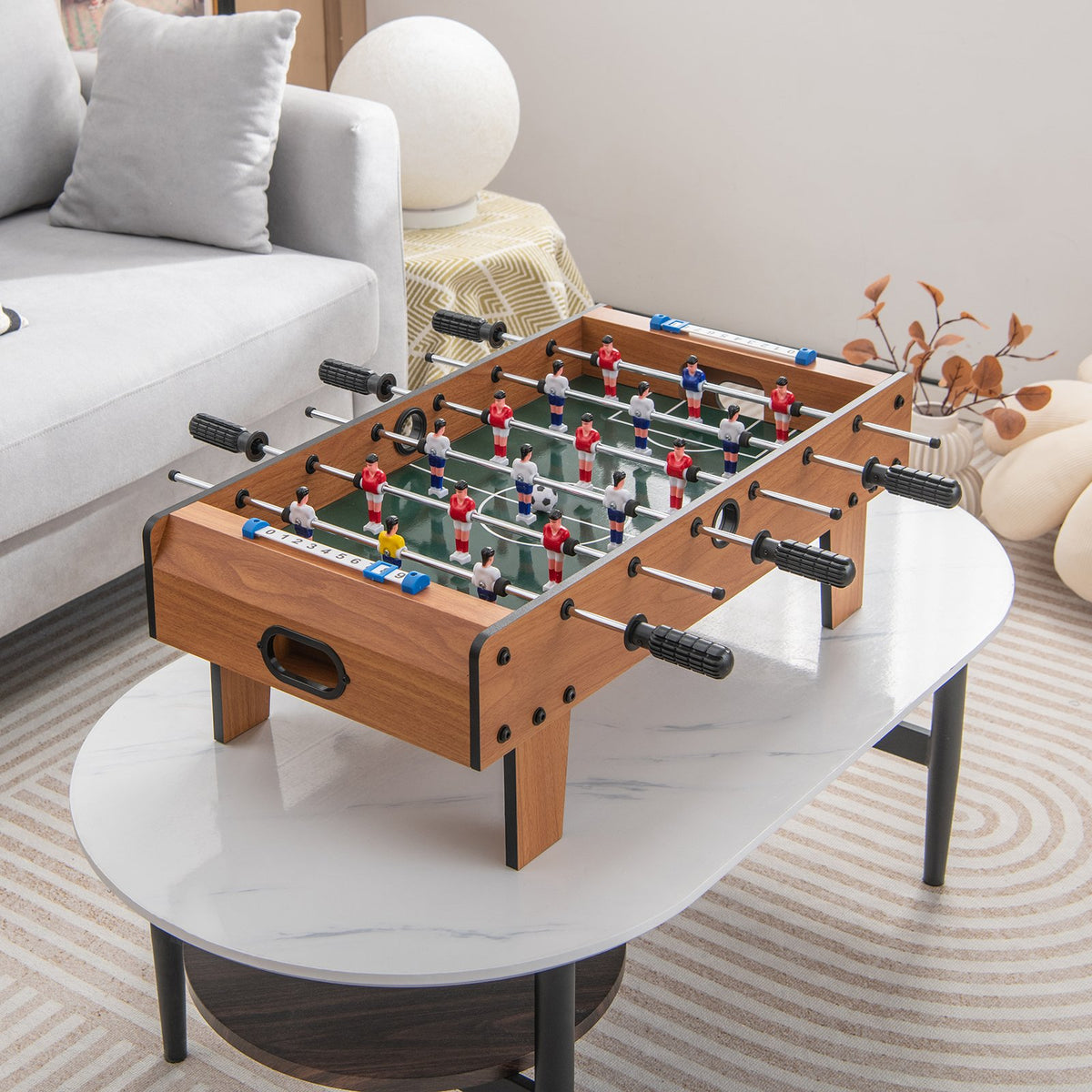 27 Inch Foosball Table Mini Tabletop Soccer Game view 2