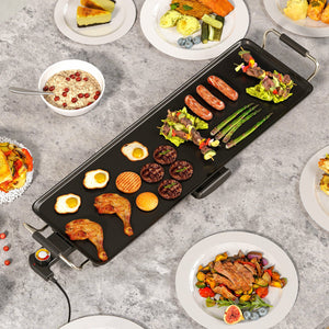 27 Inch Large Electric Griddle Nonstick BBQ Grill with Adjustable Temperature-S view 2