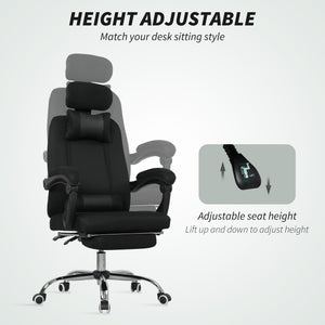 Ergonomic Executive High Back Office Chair with Footrest,Lumbar Support,Grey