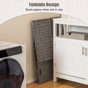 29 Gallons Laundry Hamper with Convenient Handles and Removable Liner Bag-Gray view 9