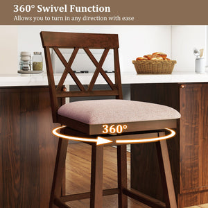 29 Inch Counter Height Barstools with Backrest and Upholstered Seat Cushion for Kitchen Dining Room-29 Inch view 5