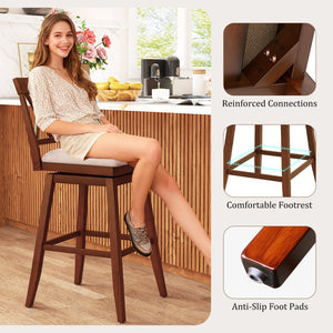 29 Inch Counter Height Barstools with Backrest and Upholstered Seat Cushion for Kitchen Dining Room-29 Inch view 8
