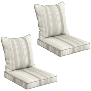 Seat Cushion Back Pillows Replacement Set of 2, Patio Chair Cushions Set for Indoor Outdoor, Blue – view 22