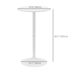 High Top Bar Table, Modern Round Dining Table with Painted Top and Steel Base, Bistro Table for 2 People – view 9