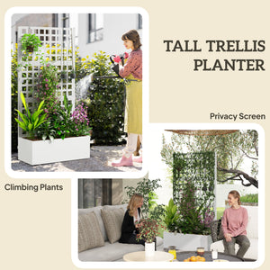 Galvanized Raised Garden Bed Planter Box with Trellis for Climbing Plants, Vegetable, Vines – view 18