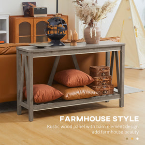 52" Console Table, Farmhouse Narrow Entryway Table with Storage Shelf – view 18