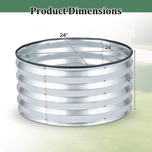 2 Pack Galvanized Raised Garden Bed Kit with Open-Ended Base-Silver view 5