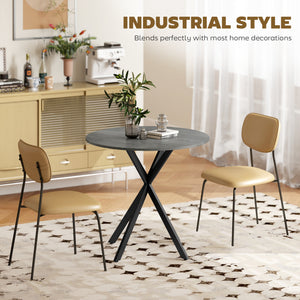 31.5" Industrial Round Dining Table - White Oak – view 18