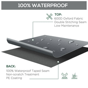Patio Furniture Covers Waterproof for Lounge Chair Set, 600D Heavy Duty Oxford Patio Cover, 80.7" x 75.6" x 24", Grey