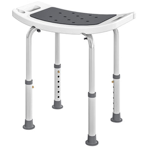 Height Adjustable Shower Chair Padded Bath Seat for Senior,