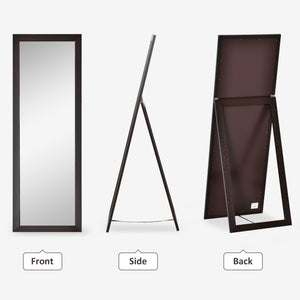 58" x 20" Full Length Mirror with Frame, Floor Standing Mirror, Rectangular Full Body Mirror for Bedroom – view 3