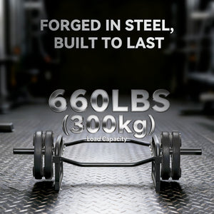 Soozier Trap Bar, Olympic Deadlifting Bar, 2" Hex Barbell Bar for Deadlifts and Shrugs, 660 lbs Capacity, Black