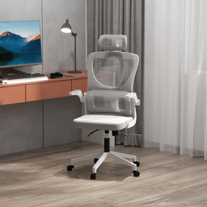 Ergonomic Office Chair, Mesh Computer Desk Chair with Adjustable Headrest, 4D Lumbar Support, Flip-up Arm – view 11