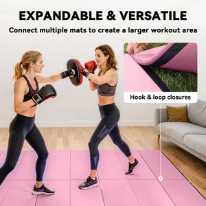 Soozier 4'x10'x2" Folding Gymnastics Tumbling Mat, Exercise Mat with Carrying Handles for Yoga, MMA, Martial Arts
