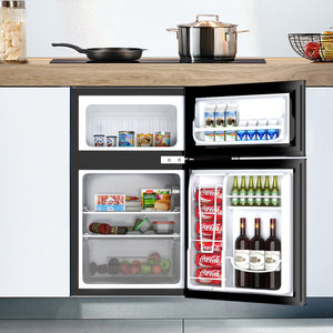 3.2 cu ft. Compact Stainless Steel Refrigerator-Black view 2