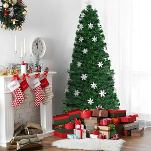 4 / 5 / 6 Feet LED Optic Artificial Christmas Tree with Snowflakes view 2