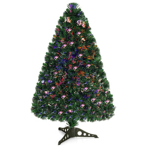 3/4/5 Feet Artificial Pre-Lit Fiber Optic PVC Christmas Tree-3 ft view 5