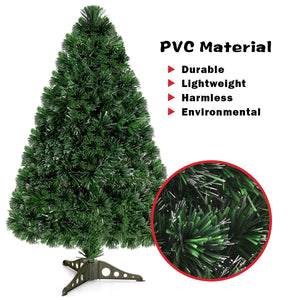 3/4/5 Feet Artificial Pre-Lit Fiber Optic PVC Christmas Tree-3 ft view 8