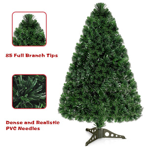 3/4/5 Feet Artificial Pre-Lit Fiber Optic PVC Christmas Tree-3 ft view 9