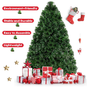 3/4/5 Feet Artificial Pre-Lit Fiber Optic PVC Christmas Tree-4 ft view 3