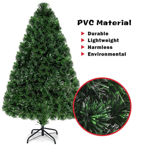 3/4/5 Feet Artificial Pre-Lit Fiber Optic PVC Christmas Tree-4 ft view 9