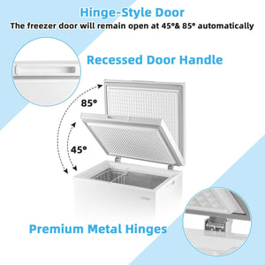 3.5/5 Cu.ft Compact Chest Freezer with Removable Storage Basket-3.5 Cubic view 9