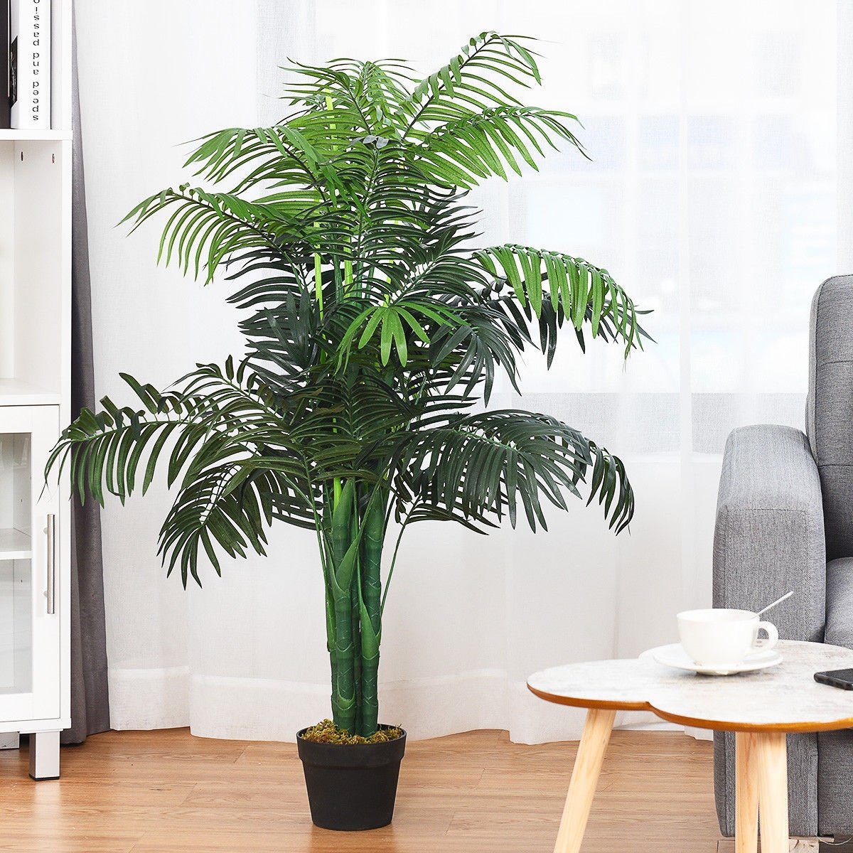 3.5 Feet Artificial Areca Palm Decorative Silk Tree with Basket view 2
