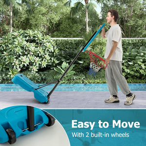 3.8-4.4 Feet Height Adjustable Pool Basketball Hoop for Kids Teens and Adults-Blue view 9