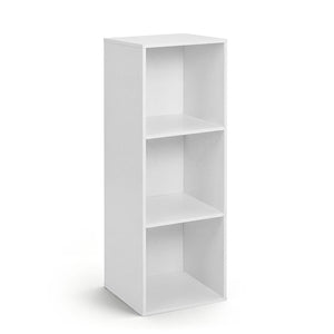 3-Cube Bookcase with 2 Anti-tipping Kits and Cubby Storage Organizer for Home Office-White