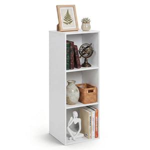3-Cube Bookcase with 2 Anti-tipping Kits and Cubby Storage Organizer for Home Office-White view 4