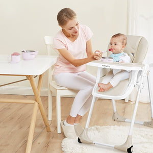 3-In-1 Convertible Baby High Chair for Toddlers-Beige view 2