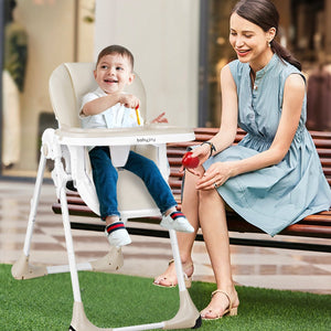 3-In-1 Convertible Baby High Chair for Toddlers-Beige view 3