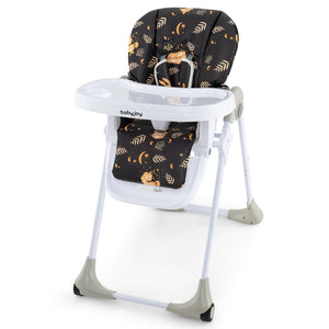 3-In-1 Convertible Baby High Chair for Toddlers-Dark Brown view 3