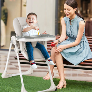 3-In-1 Convertible Baby High Chair for Toddlers-Gray view 3