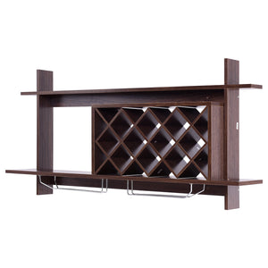 3-in-1 Dining Set: Windsor Chairs, Industrial Sideboard & Wall-Mount Wine Rack Combo view 3
