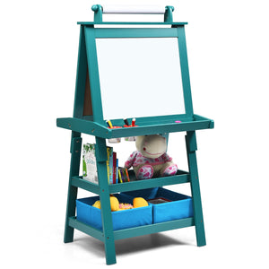 3 in 1 Double-Sided Storage Art Easel-Green view 4