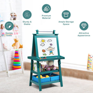 3 in 1 Double-Sided Storage Art Easel-Green view 7