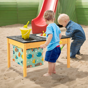 3-in-1 Kids Sand Water Activity Table with Foldable Storage Bin view 2