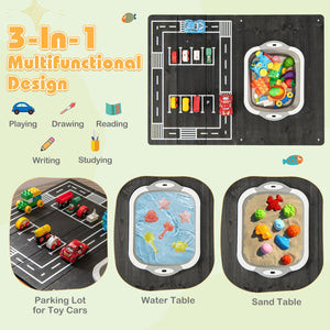 3-in-1 Kids Sand Water Activity Table with Foldable Storage Bin view 7