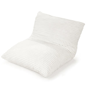 3-in-1 Large Bean Bag Chair with Comfy Corduroy Fabric-Beige